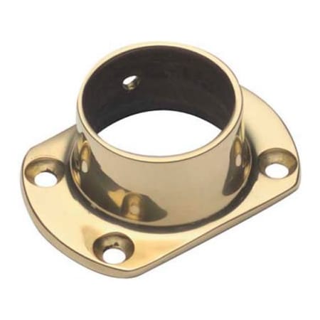 Lavi Industries Lavi Industries, Flange, Wall, Cut, for 1.5" Tubing, Polished Brass 00-511/1H